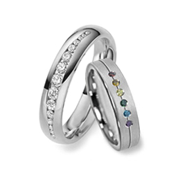 Fine diamond engagement rings for gay and lesbian marriage and weddings