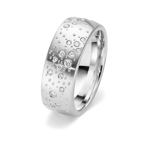 Gorgeous diamond starlight engagement ring with 24 diamonds from www.wooltonandhewitt.co.uk the LGBT gay lesbian wedding jeweller