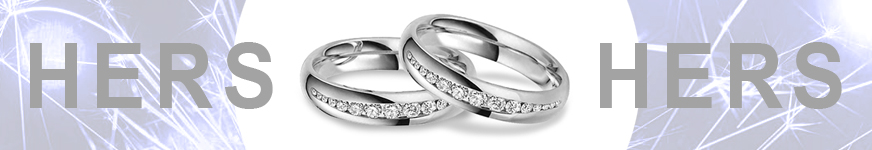 Hers and hers diamond wedding engagement rings
