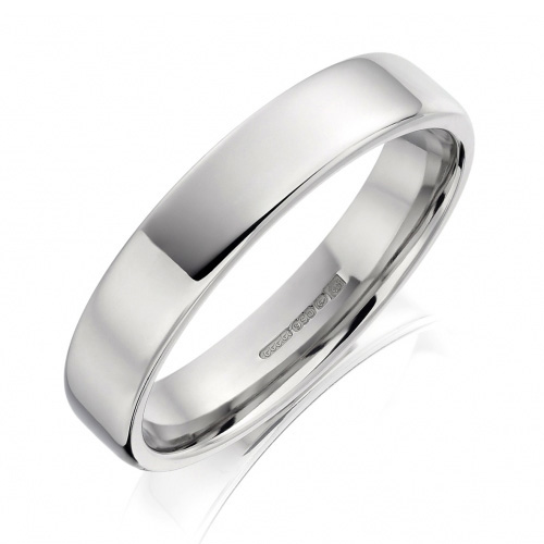 Stylish Flat Polished Soft Edge Gay & Lesbian Wedding Ring 5mm