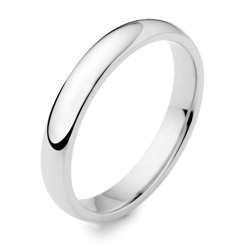 Gay & Lesbian Traditional Medium Weight Plain Rounded Wedding Ring 3mm