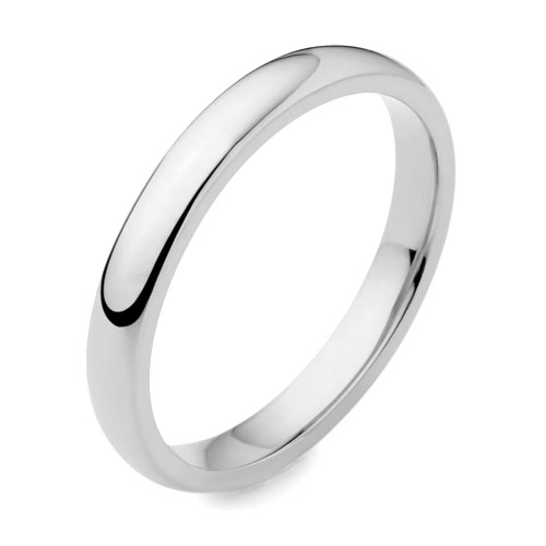 Classic Heavy Plain Polished Rounded Wedding Ring 6mm from Woolton & Hewitt perfect for gay marriage and lesbian weddings.