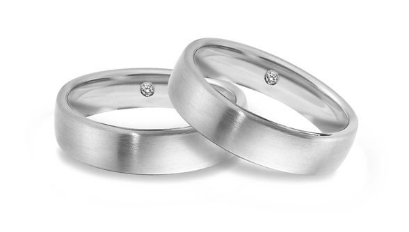 Gay Lesbian Wedding Ring with secret hidden diamond inside